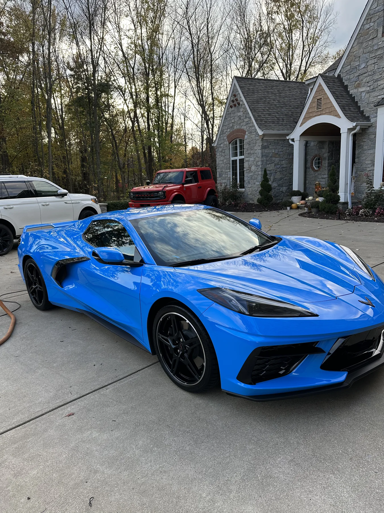 Blue sports car detailed by All Things Fresh